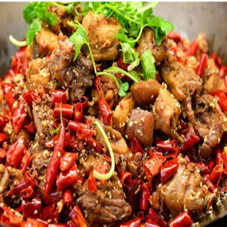 Coniglio alla scodella di fuoco (piccante)