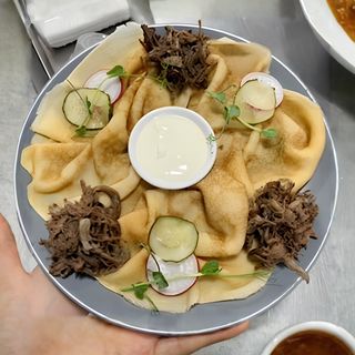 Блины с рваным мясом