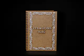 Agenda A5 din lemn cu cel mai bun tata