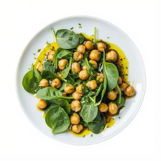 Ensalada de Garbanzos Y Espinaca