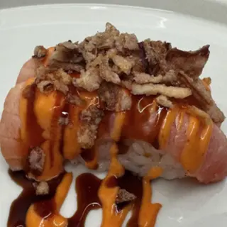 Nigiri sake flambè