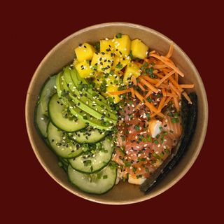 Poke de Salmão e Camarão