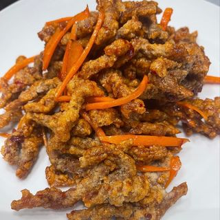 Tiras de Ternera Fritas con Salsa Exótica China