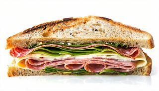 Toast con salame piccante, sottilette