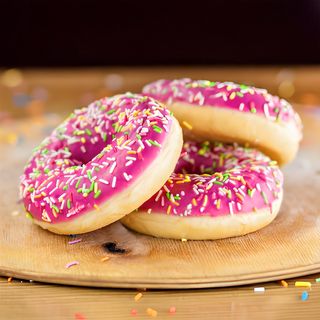 Пончик клубничный