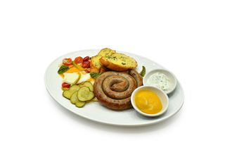 Охотничий завтрак с говяжьими  колбасками