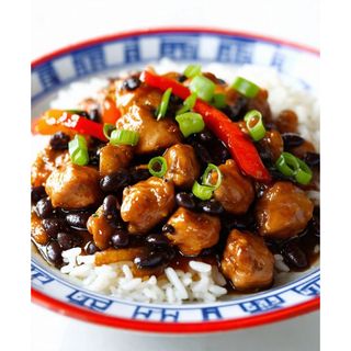Chicken In Black Bean Sauce With Rice