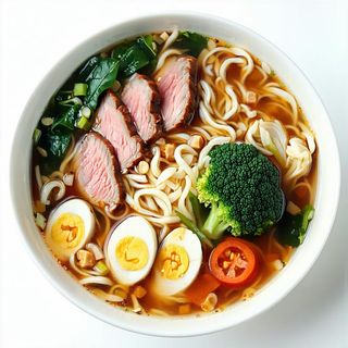 73.Ramen in zuppa con vitello