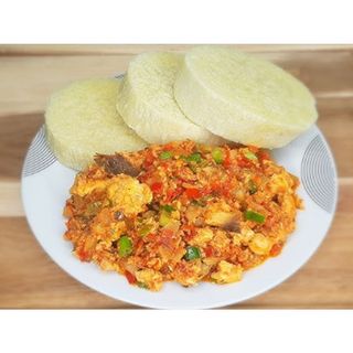 Yam Chips And Plenty Egg Sauce