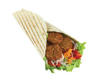 Piadina grande con falafel