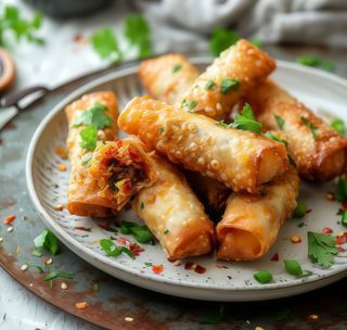 Rollitos de verdura con salsa agridulce de mango (2 uds.)