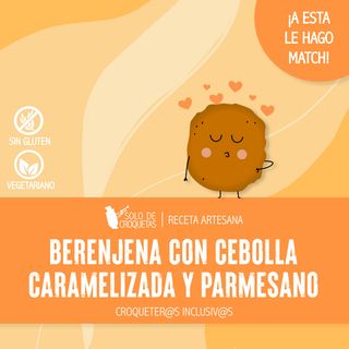 Croquetas de berenjena con cebolla caramelizada y queso parmesano (2 uds.)