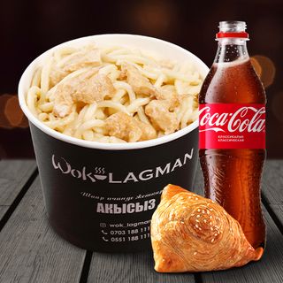 Комбо с Coca-Cola "Сливочный лагман"