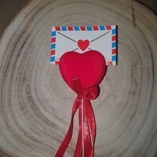 Espeto Coração com envelope