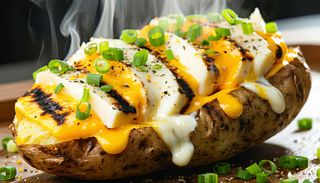 Пълнен картоф с четири вида сирена