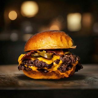 Smoke BBQ double burger