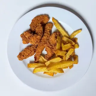 Fingers de pollo con patatas fritas