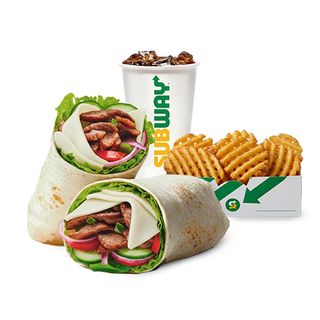 ვრაპი სტეიკი და ყველი კომბო