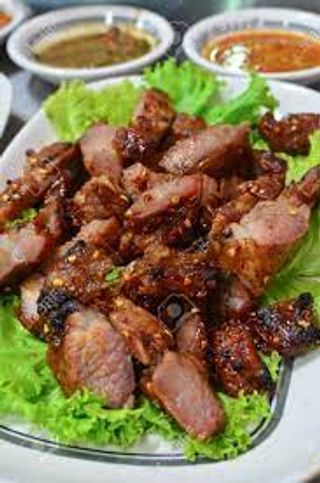 Cerdo Asado Con Salsa Picante