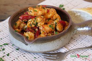 Pimientos Rojos Con Gambas