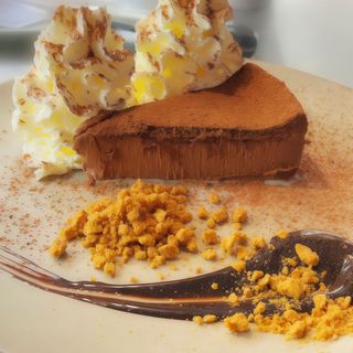 Tarta de queso con chocolate