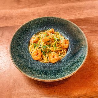 Aglio Oglio e Peperoncino cu Creveti