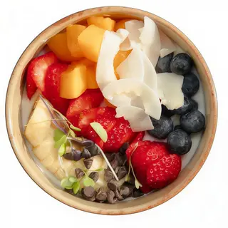 Yogur griego y fruta