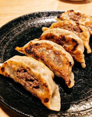 Pržene knedle sa govedinom 牛肉煎饺