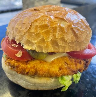 Mega Hamburger cu salau