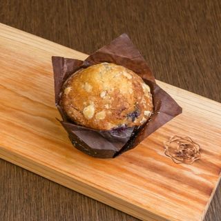 Muffin de Mirtilos Cheesecake e Crumble