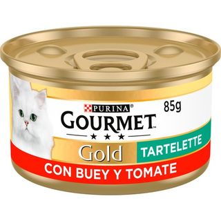 0.085 KG Gourmet Gold Pastel de Buey y Tomate lata para gatos