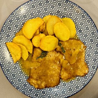 Scaloppina con patate al forno