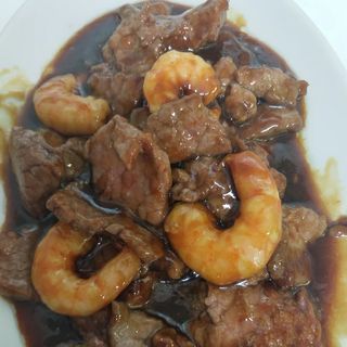 Pollo Con Gambas A La Plancha