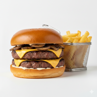 Truffle Double Beef Burger & Fry