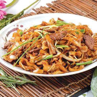 Pasta De Arroz Frito Con Gambas