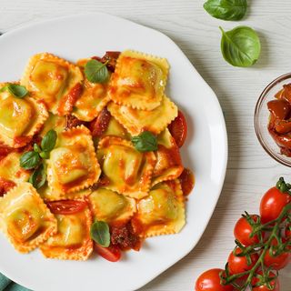 Raviolis con carne 