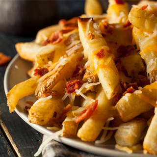 Bacon cheese Fries para 2