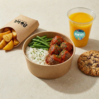 HOT Meatballs + 1 choix (Jus OU Potatoes OU Cookies)