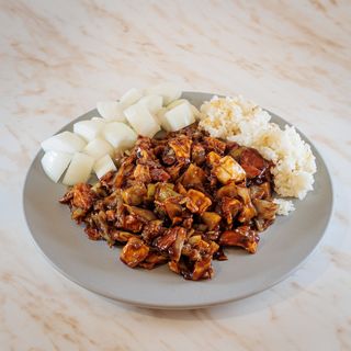 P16 + sa crnim lukom + povrće + pirinč - Dnevni meni