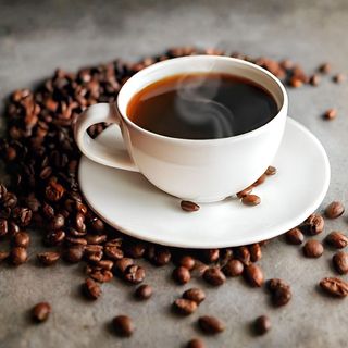 A pot of black coffee with sugar