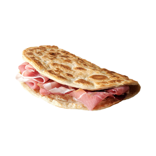 Piadina crudo e mozzarella