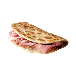 Piadina crudo e mozzarella