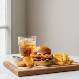 Menu Hambúrguer e Nuggets de Frango