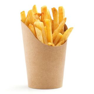 CARTOCCIO DI PATATINE FRITTE CON BUSTINA DI KECTUP E BUSTINA DI MAIONESE