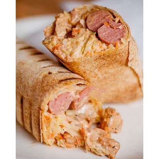 Double Sausage Shawarma With Double Chicken