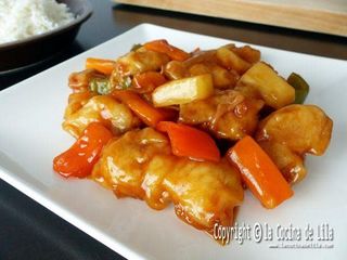 45. Pollo con salsa agridulce