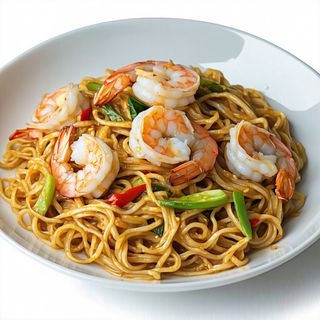 Makaron chiński z krewetkami
