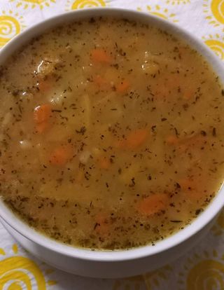 Zupa z brukwi na gęsinie 