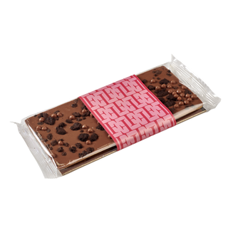 Tableta de chocolate con leche y cookies