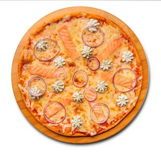 Пицца с семгой и сливочным сыром